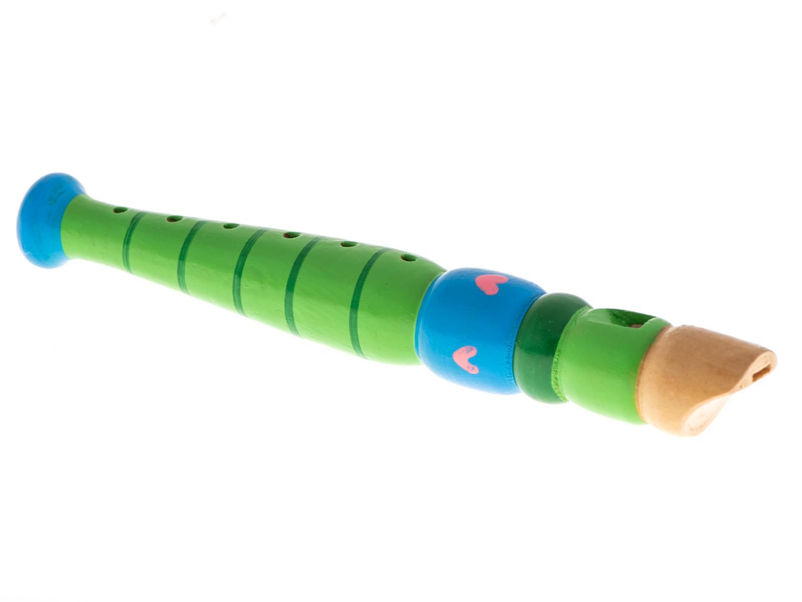 Flet prosty drewniany instrument muzyczny do nauki muzyki dla dzieci 20 cm nr. 4