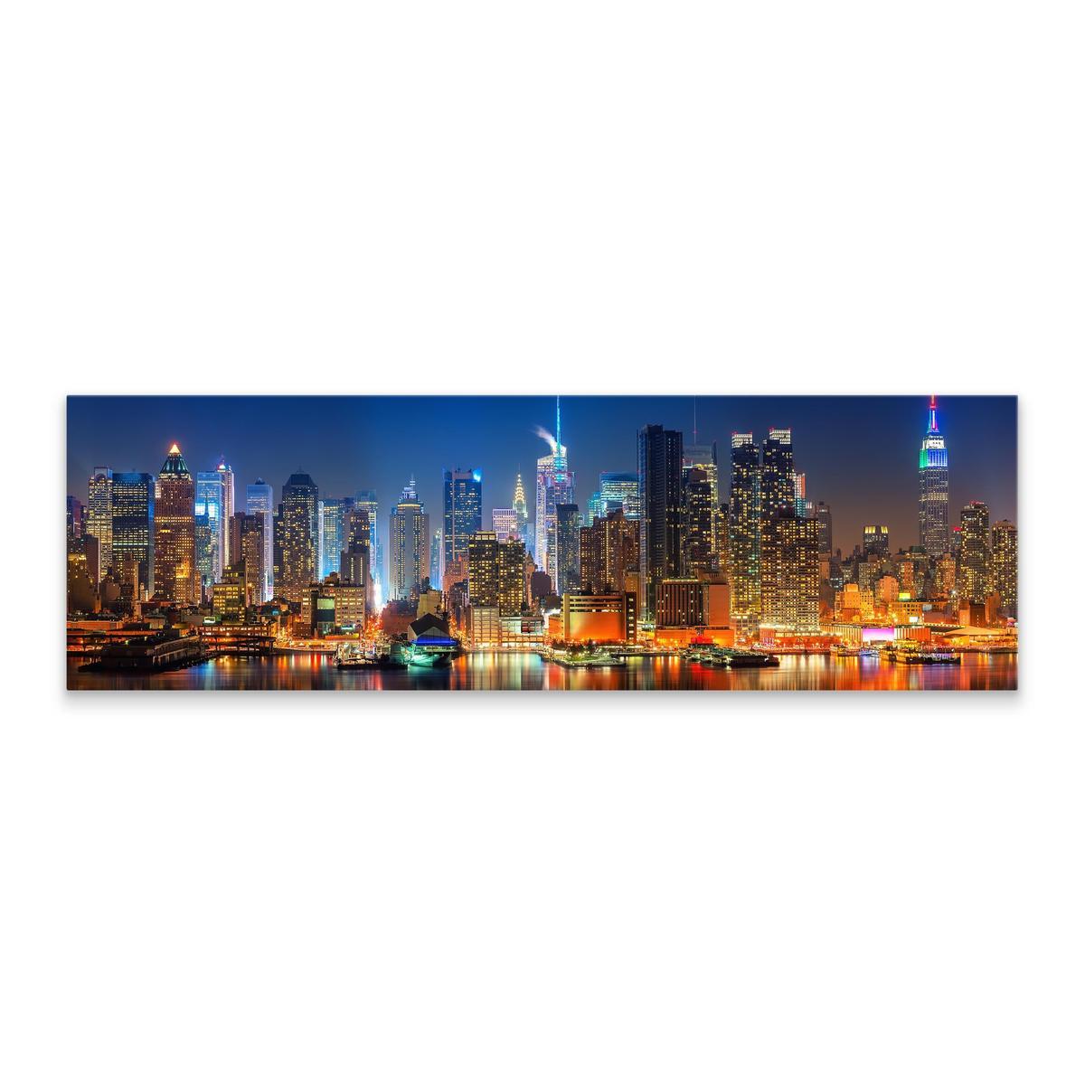 Obraz Ścienny Do Biura NOWY YORK Nocna Panorama Miasto 145x45cm nr. 2