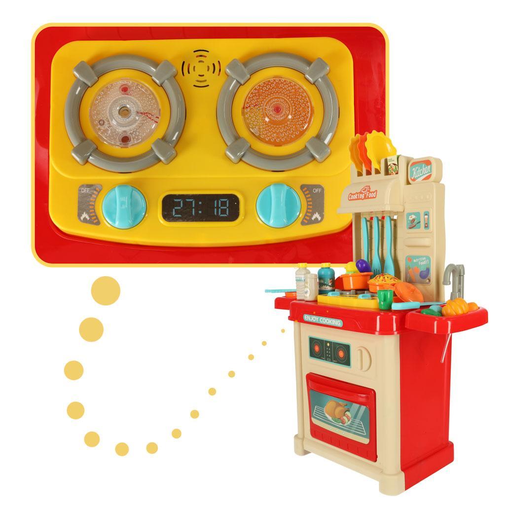 Kuchnia dla dzieci zabawkowa piekarnik palniki światła akcesoria 54x68,5x23,5 cm 7 Full Screen