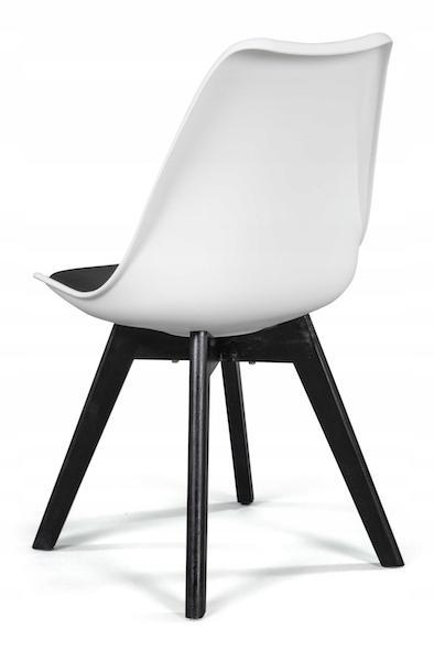 Krzesło DUBLIN biało czarne do jadalni lub salonu  nr. 4