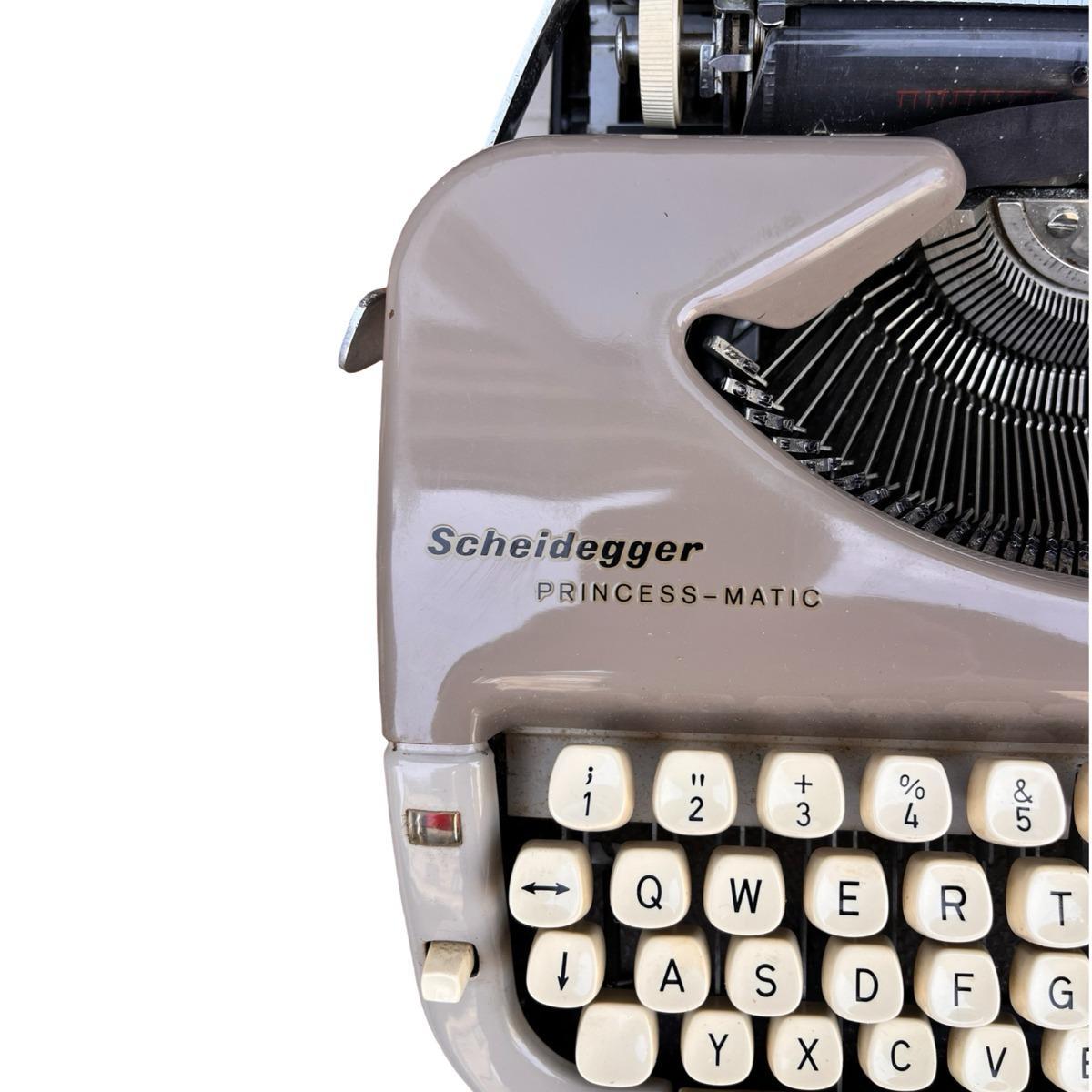 Walizkowa maszyna do pisania, Scheidegger PRINCESS-MATIC, Niemcy, lata 60. nr. 8