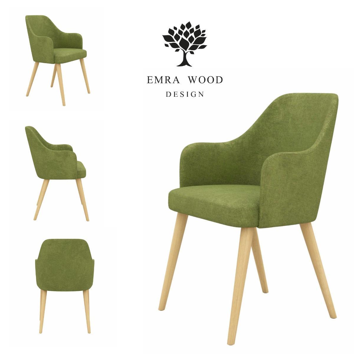 Krzesło tapicerowane KR-9 53x83x49 cm DELUXE Lime 18 do jadalni zielony nr. 1