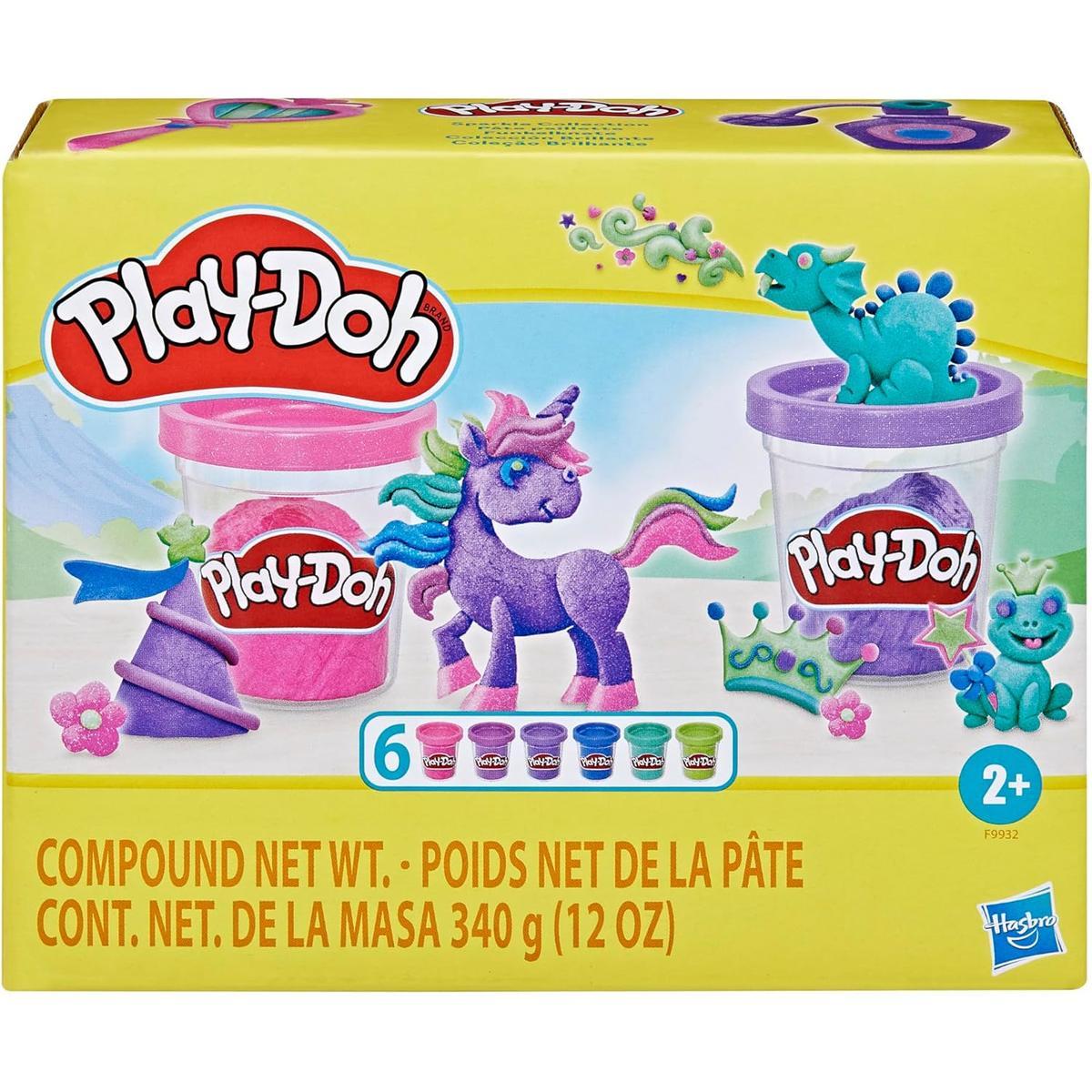 Play-Doh Sparkle błyszcząca ciastolina zestaw kolorowych tub 6-pak F9932 nr. 2
