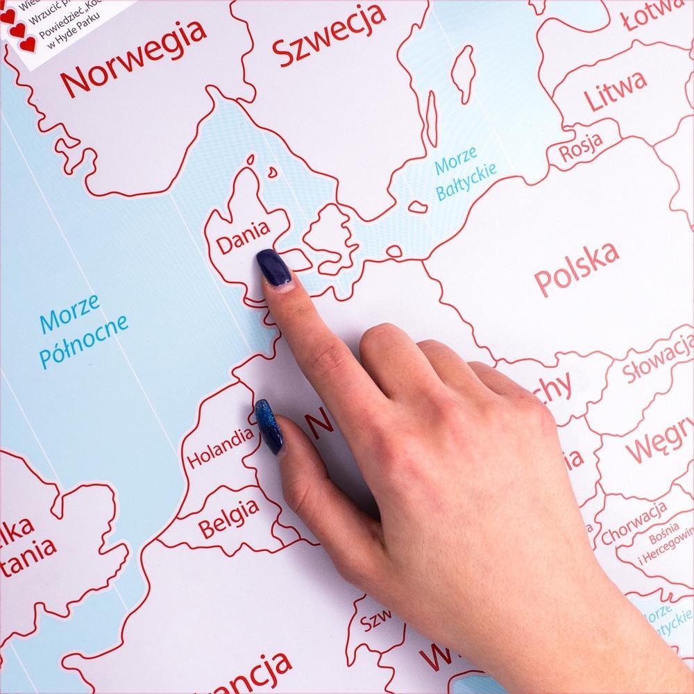 Mapa Zdrapka dla Dwojga Pary plakat Europa w tubie 10 Full Screen