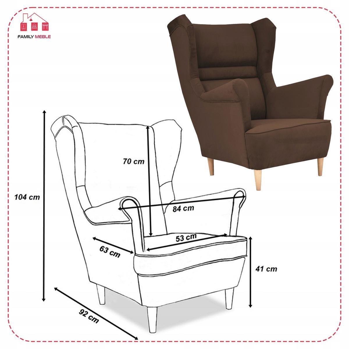 Zestaw wypoczynkowy ZOJA sofa + 2 fotele + 2 podnóżki brązowe do salonu Amore nr. 6