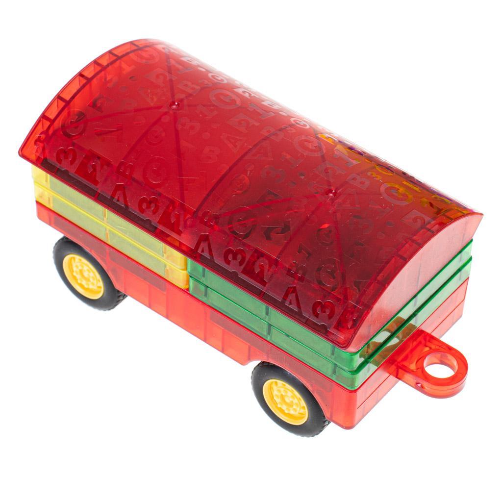Klocki magnetyczne płytki układanka 3D auto zabawka edukacyjna dla dzieci 72 elementy 29x23x7 cm 8 Full Screen