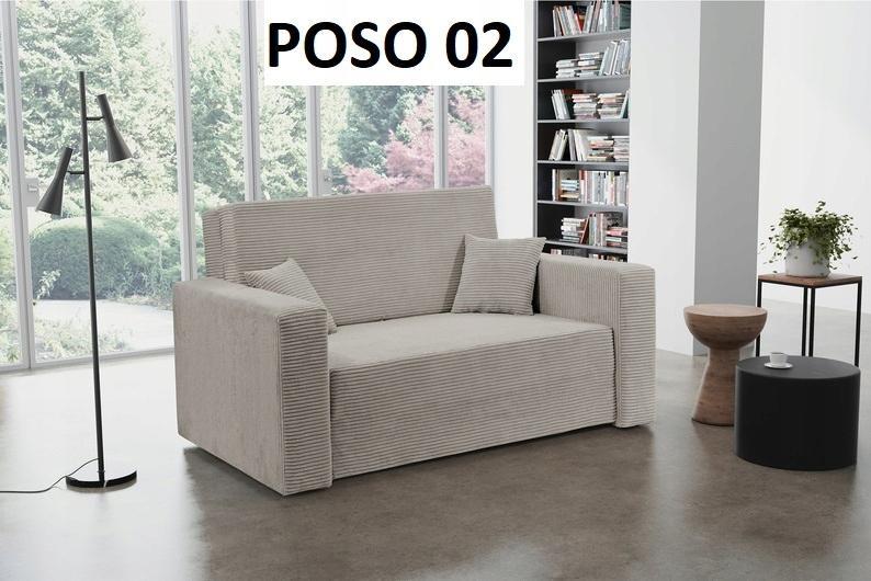 Fotel amerykanka jednoosobowa 110x100 cm z funkcją spania z pojemnikiem sztruks POSO pomarańczowy nr. 8
