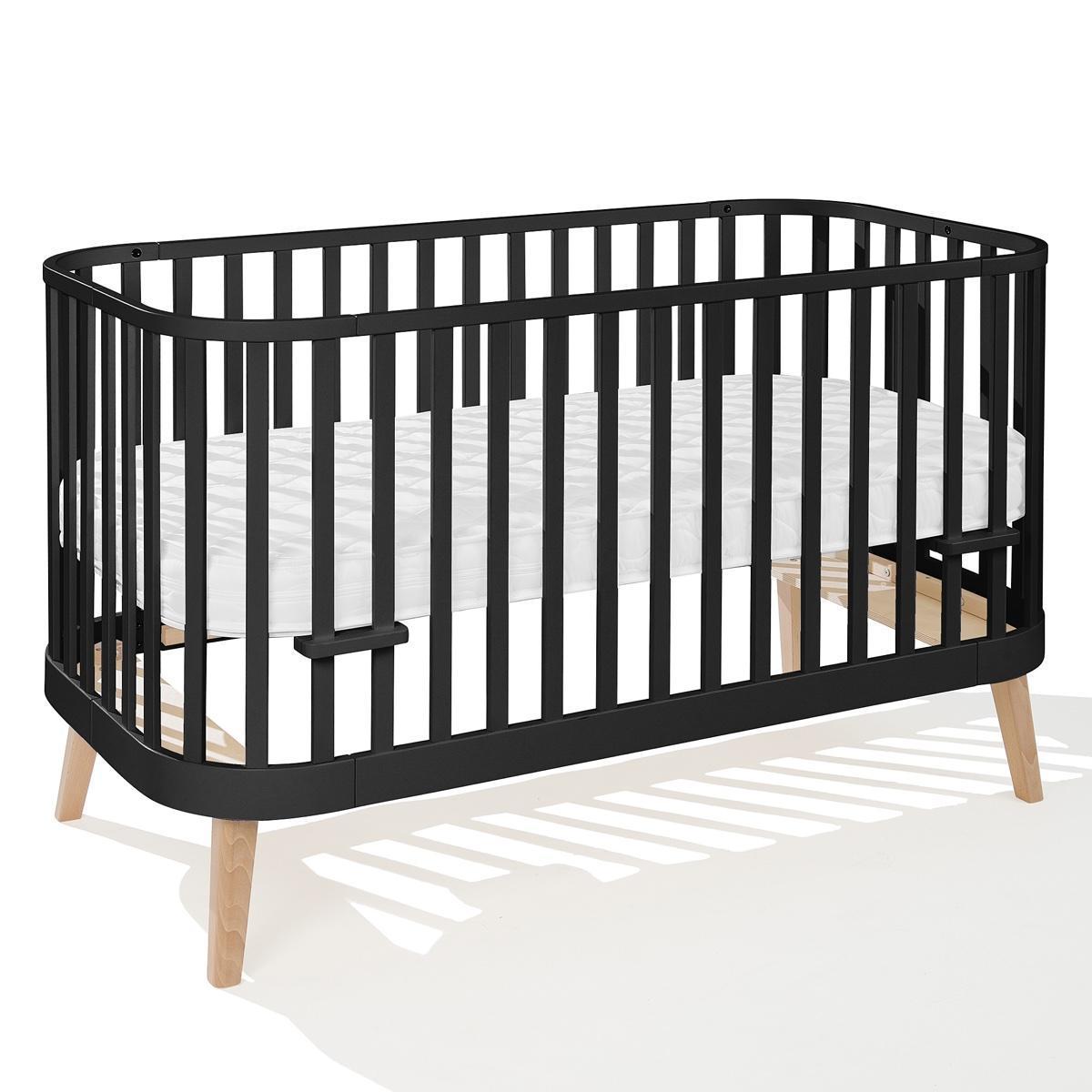 Łóżeczko niemowlęce drewniane bukowe zaokrąglone PRINCIPAL 140x70 cm 2w1 z funkcją sofy dla dziecka  6 Full Screen