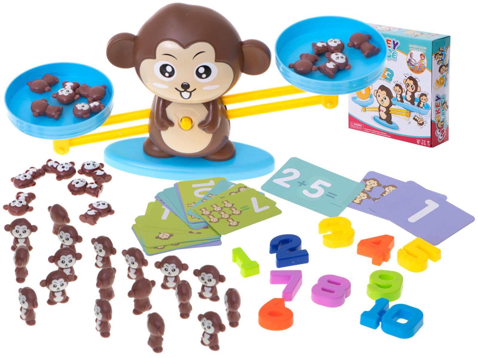 Waga szalkowa edukacyjna nauka liczenia małpka duża dla dzieci 34,5x9,5x8 cm 6 Full Screen