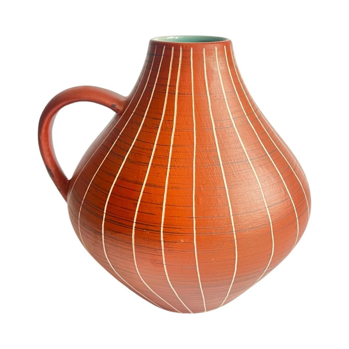 Ceramiczny wazon z uchem Gramann Keramik, Niemcy, lata 70. 0 Full Screen