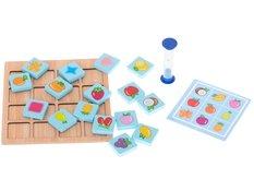 Puzzle drewniane gra planszowa memory owoce i kształty - Miniaturka zdjęcia nr 4