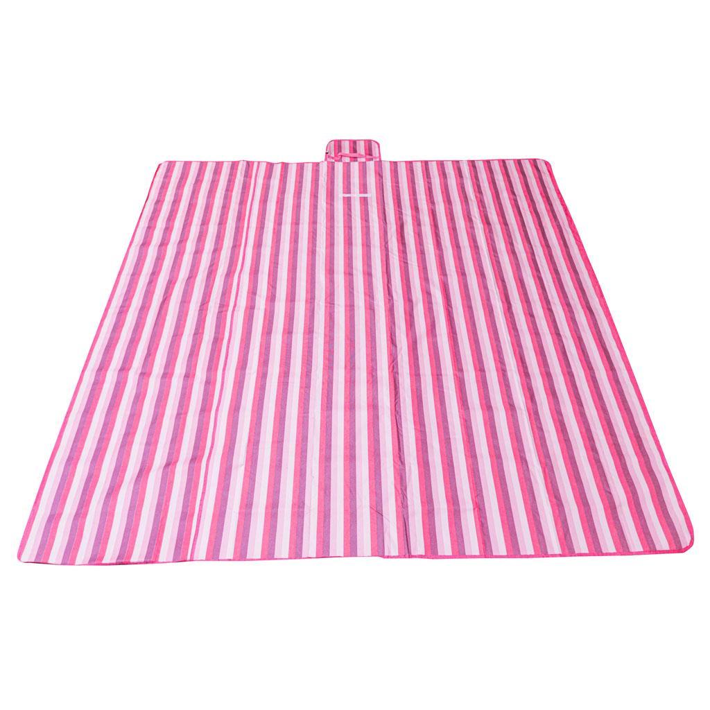 Mata plażowa koc piknikowy plażowy 200x200cm różowy nr. 2