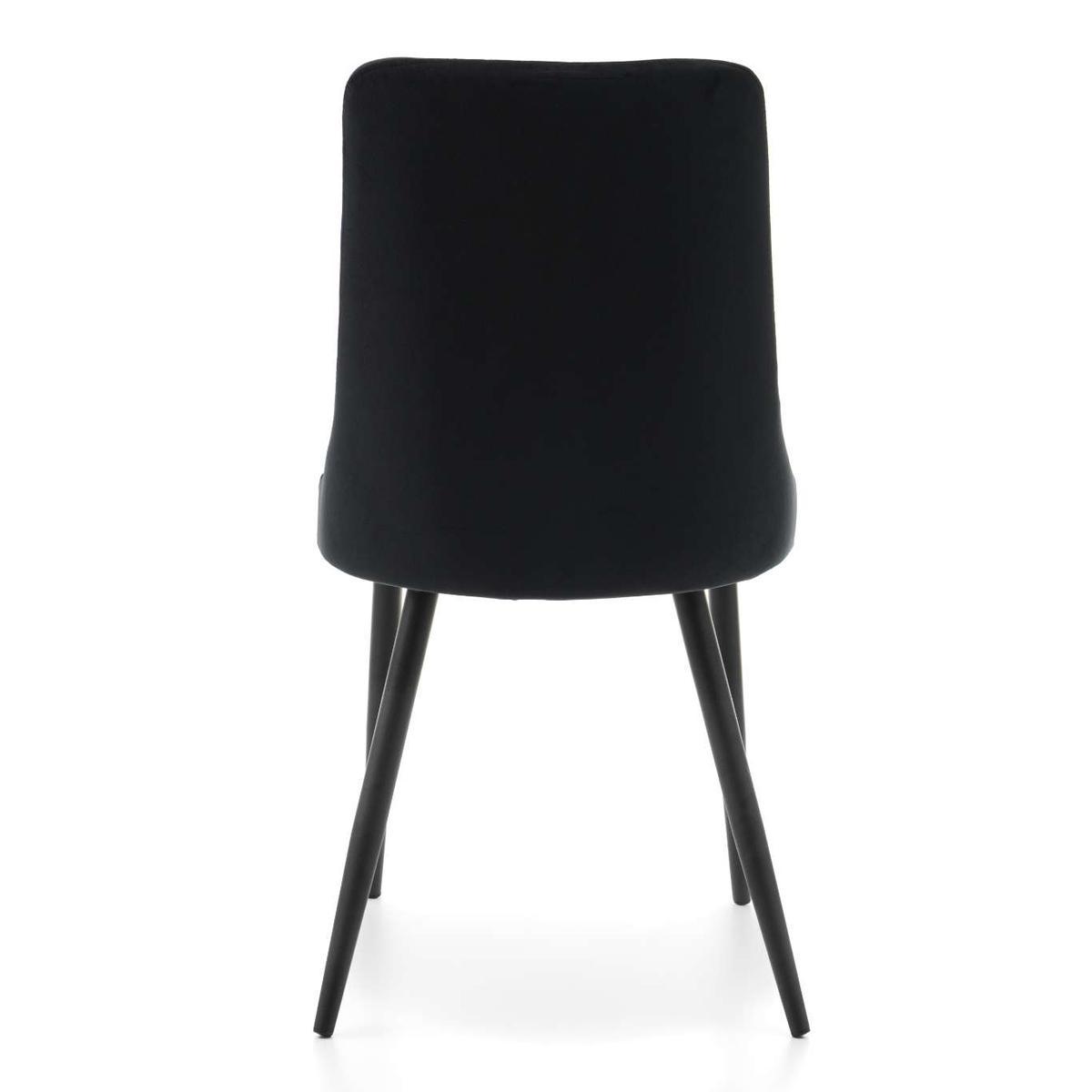 Krzesło UNO czarne tapicerowane welurem do jadalni lub salonu  nr. 8