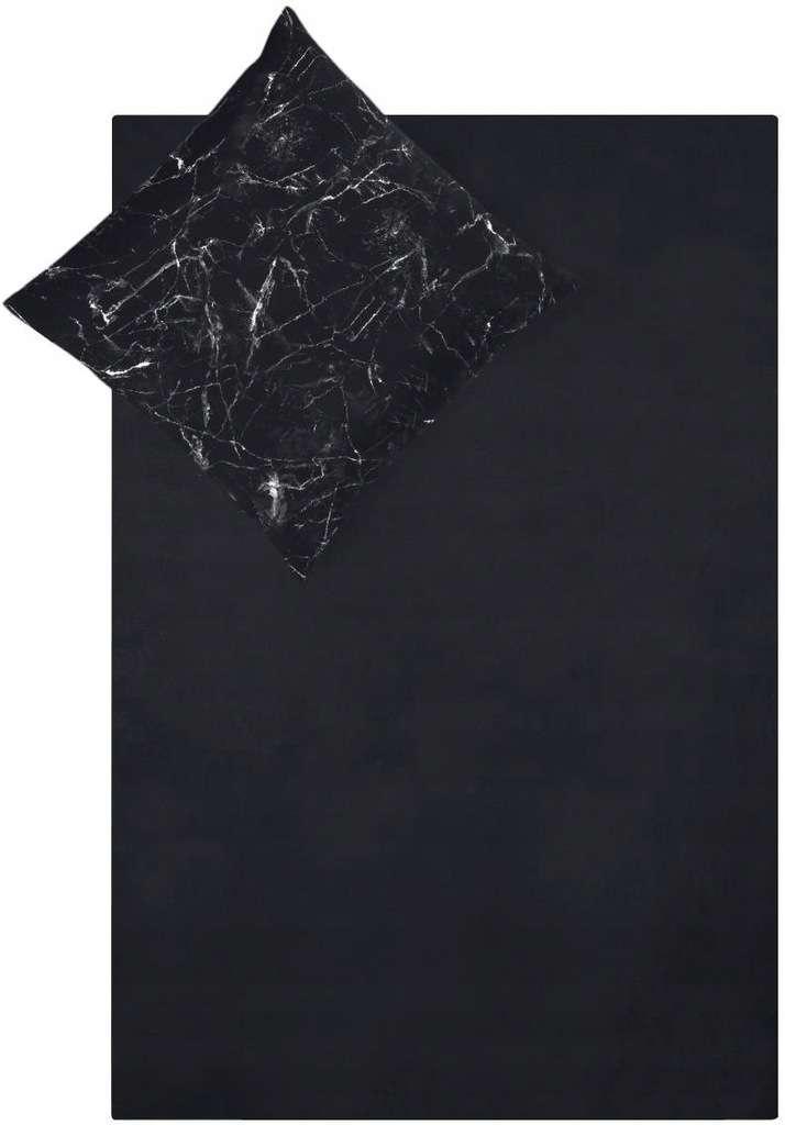 Pościel z perkalu Malin 155 x 200 cm czarny marmur 1 Full Screen