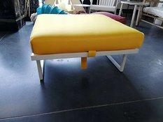 Pufa zewnętrzna Marie Claire Angie żółta 78x78rodowy - Miniaturka zdjęcia nr 5