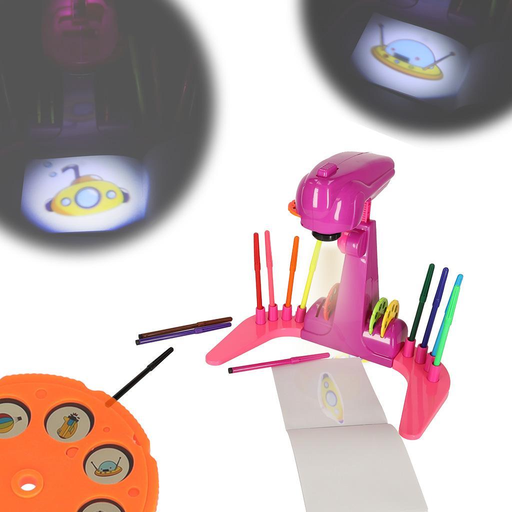 Projektor rzutnik kalka do nauki rysowania dla dzieci slajdy fioletowy 30,5×26×18,5 cm 3 Full Screen