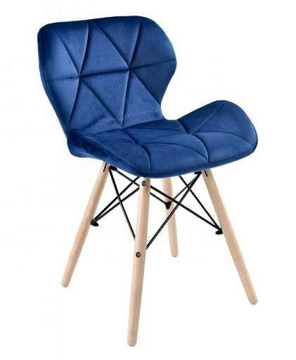 Krzesło Skandynawskie DSW WELUROWE Niebieski nr. 1
