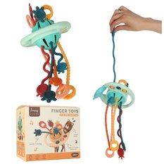 Zabawka sensoryczna gryzak Montessori dla niemowląt linki przyciski sznurki - Miniaturka zdjęcia nr 1