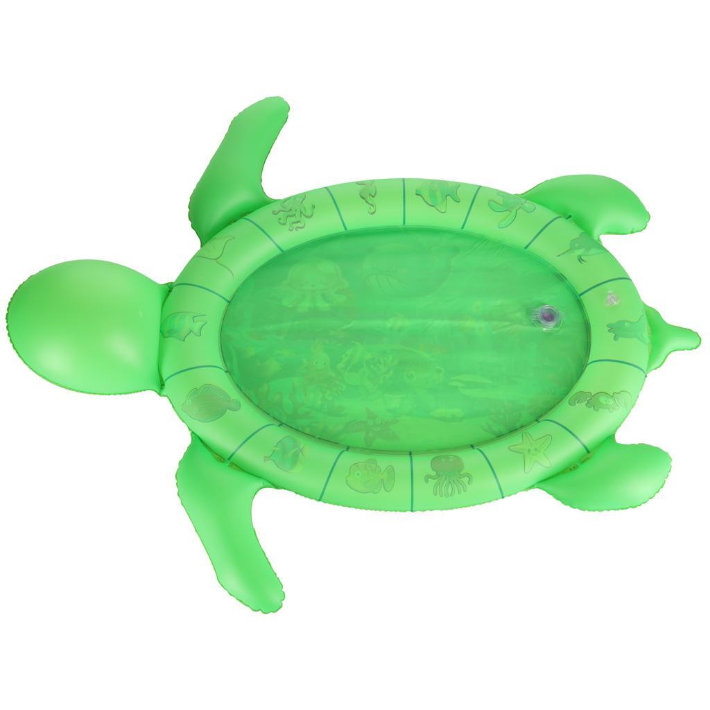 Mata wodna sensoryczna dmuchana dla niemowląt żółw zielona XXL 99x53x1 cm nr. 6