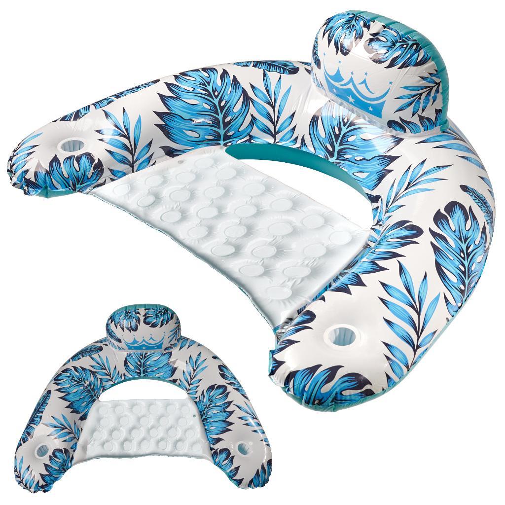 Krzesło do pływania fotel leżak hamak wodny niebieski nr. 1
