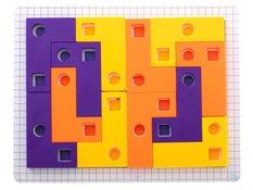 Gra logiczna układanka klocki tetris łamigłówka+ karty 42el. - Miniaturka zdjęcia nr 5