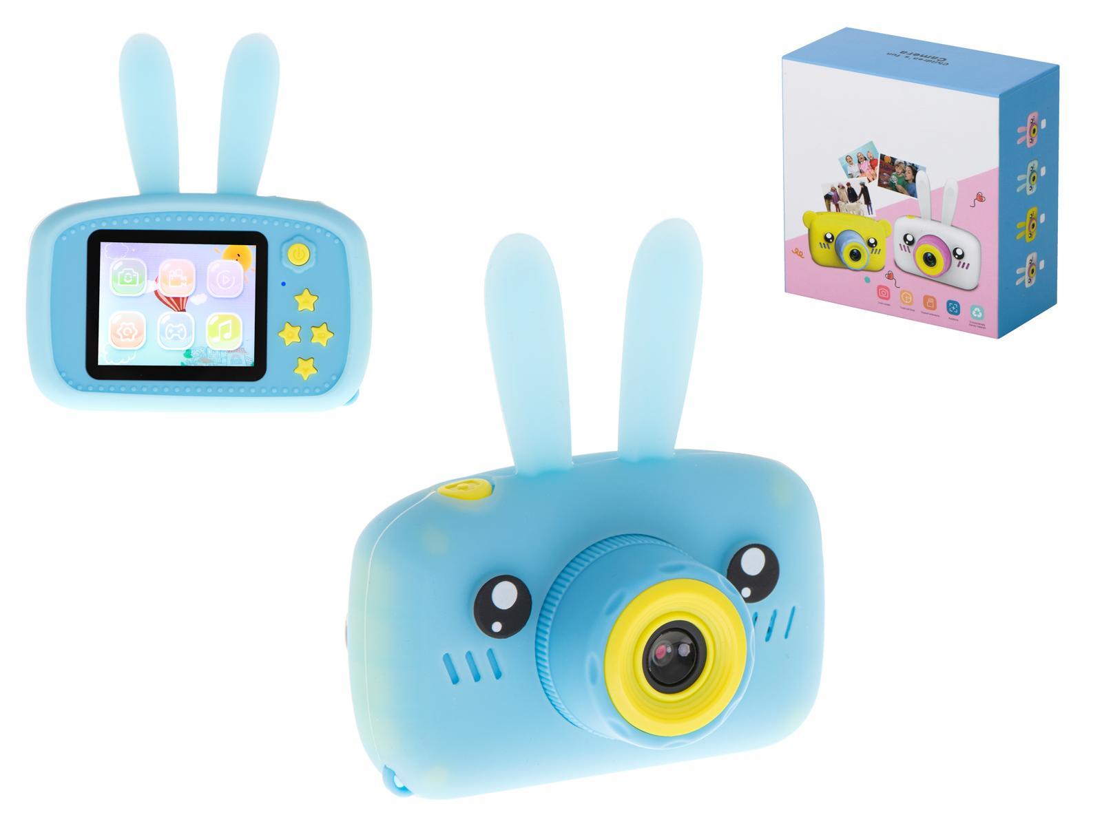 Aparat fotograficzny cyfrowy video gry 2.0" HD + etui zabawka dla dzieci niebieski 8x5x4 cm 0 Full Screen