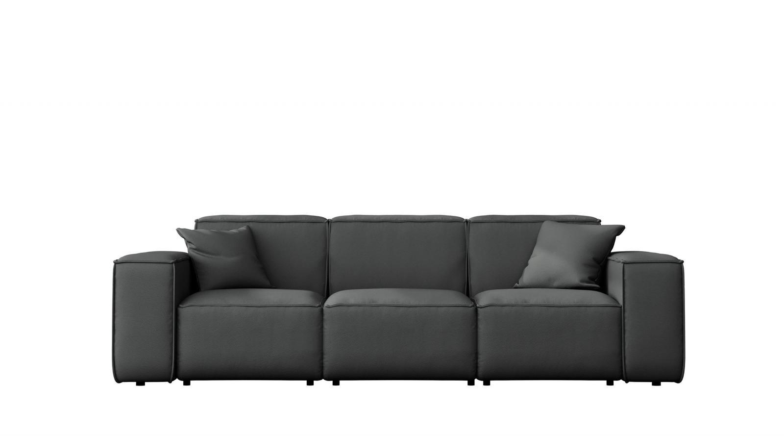 Sofa ogrodowa MALIBU 245x103x88 cm wodoodporna UV 3-os + 2 poduszki do ogrodu antracyt nr. 1