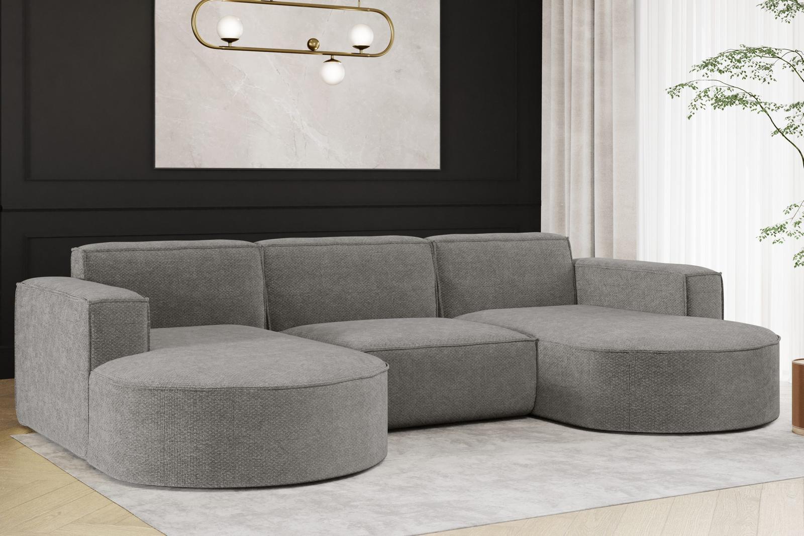 Sofa MODENA STUDIO 299x165x78 cm w kształcie U bez funkcji spania do salonu NORDIC ciemnoszara nr. 2