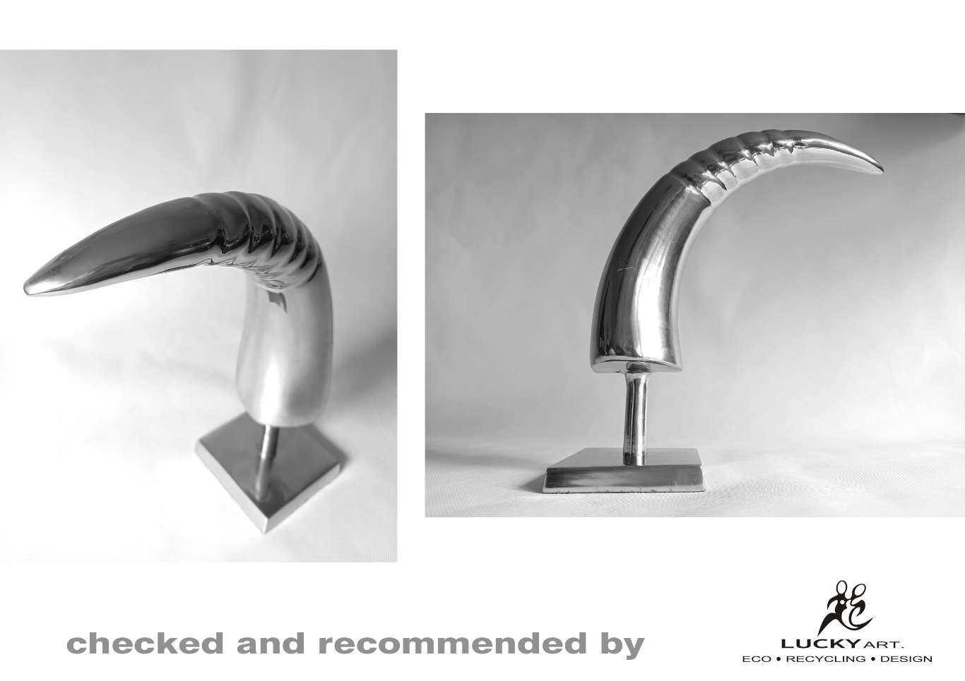 Aluminiowy Róg - rzeźba Art Deco Horn 1 Full Screen
