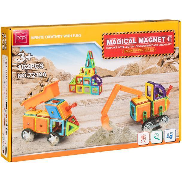 Klocki magnetyczne edukacyjne MAGICAL MAGNET dla dzieci 162 elementy 43,5x6,5x30,5cm 1 Full Screen