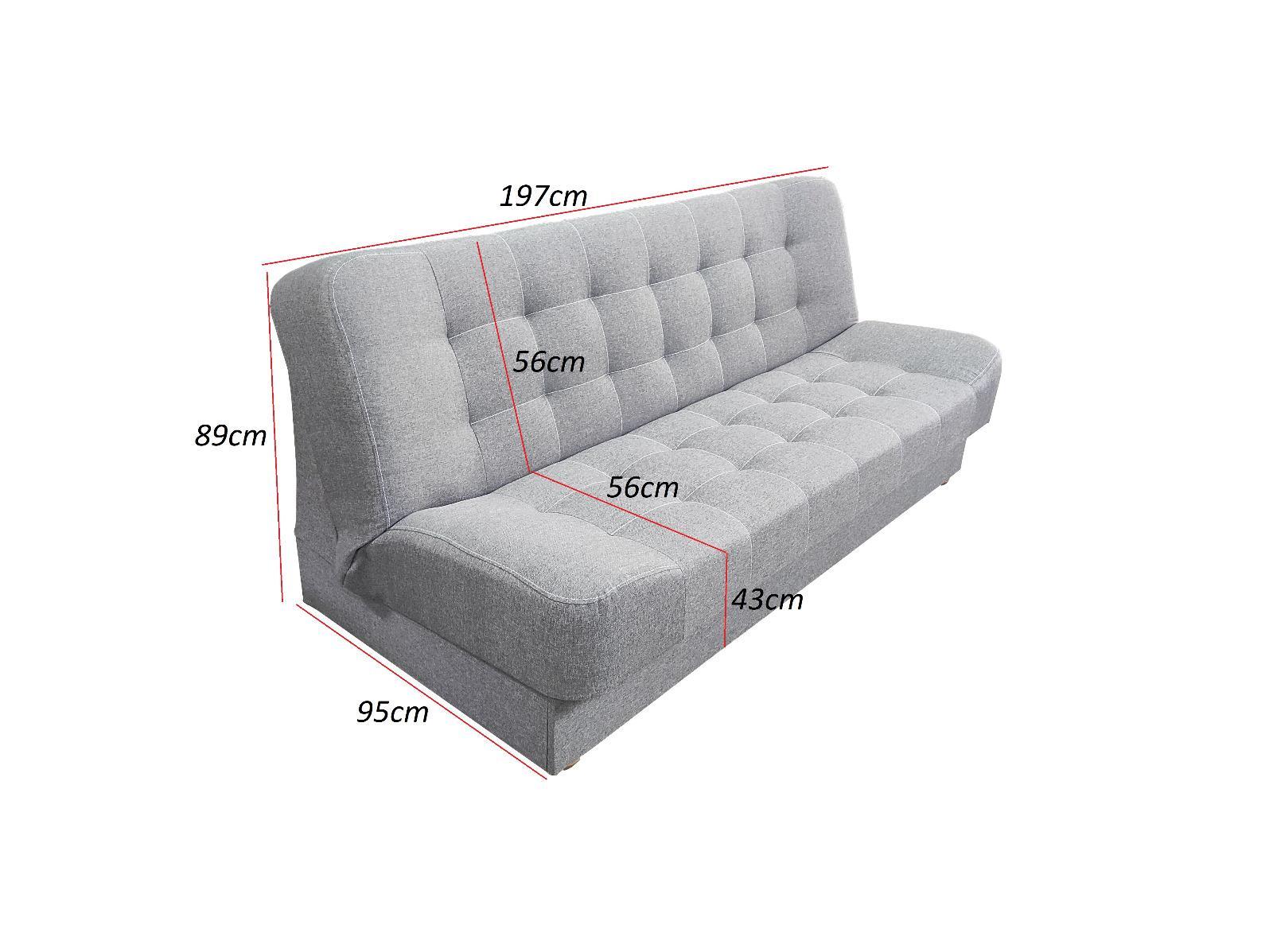 Pikowana kanapa na nóżkach rozkładana sofa z pojemnikiem na pościel. Różne warianty nr. 2