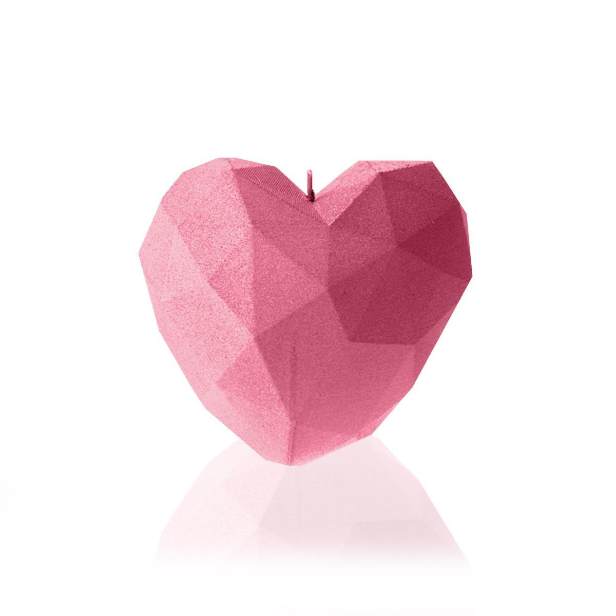 Świeca Heart Low-Poly Pink nr. 1