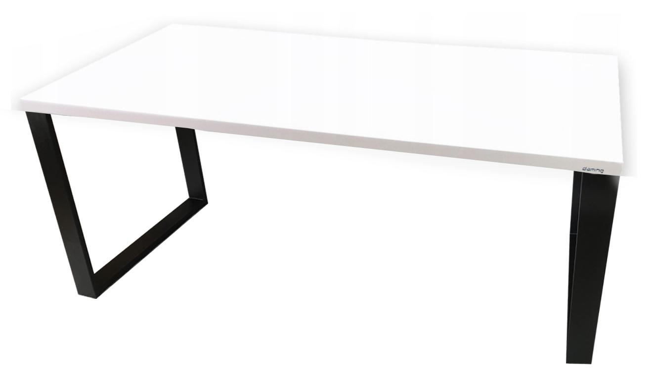Biurko gamingowe 136x66x3.6 cm białe loftowe stabilne metalowe stół do pokoju gracza nr. 1
