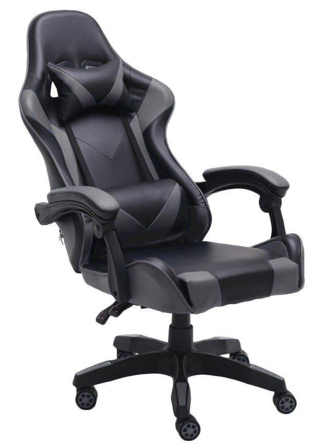 Fotel obrotowy Remus 66x115x62 cm szary krzesło do biura  nr. 3