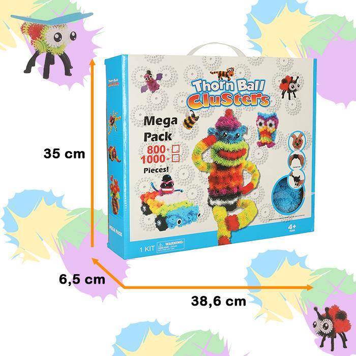 Rzepy czepy klocki kulki kolorowe kreatywne 836 elementów zabawka dla dzieci 38,6x6,5x35 cm nr. 2