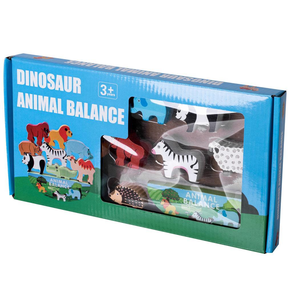 Gra zręcznościowa montessori układanka balansująca klocki zwierzątka drewniane dla dzieci 31x16x3 cm nr. 8