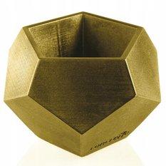 Doniczka betonowa Square Geometric 9 cm | Klasyczne Złoto - Miniaturka zdjęcia nr 1