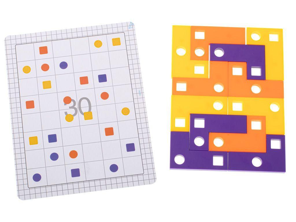 Gra logiczna układanka klocki tetris łamigłówka+ karty 42el. nr. 6