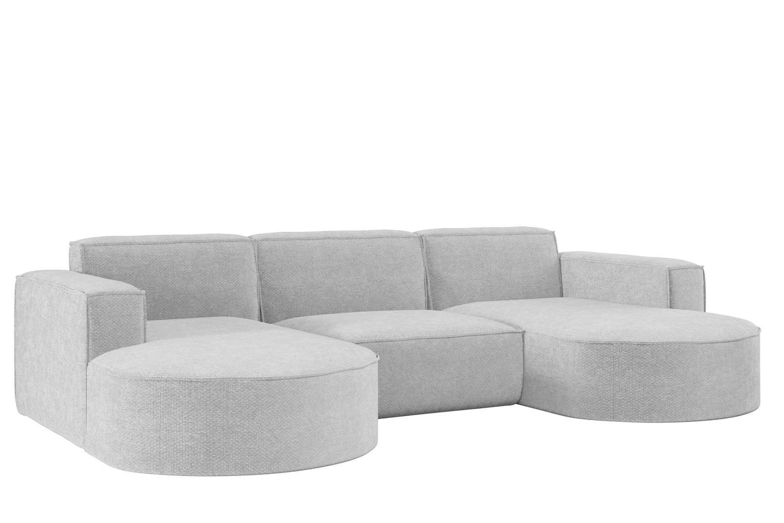 Sofa MODENA STUDIO 299x165x78 cm w kształcie U bez funkcji spania do salonu NORDIC szara nr. 1