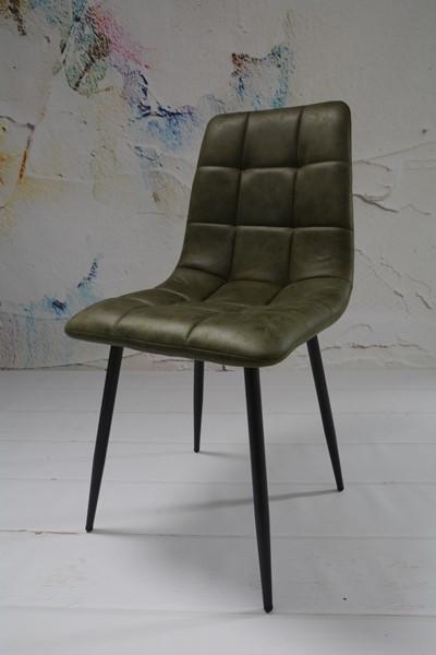 Zestaw krzeseł DEVER TAUPE 43x88x55 cm krzesło do jadalni salonu zielony czarne nogi nr. 9