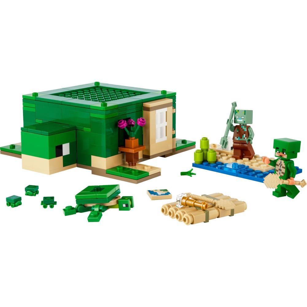 Duży zestaw klocków domek na plaży żółwi 21254 lego minecraft oryginalny dla dziecka nr. 2