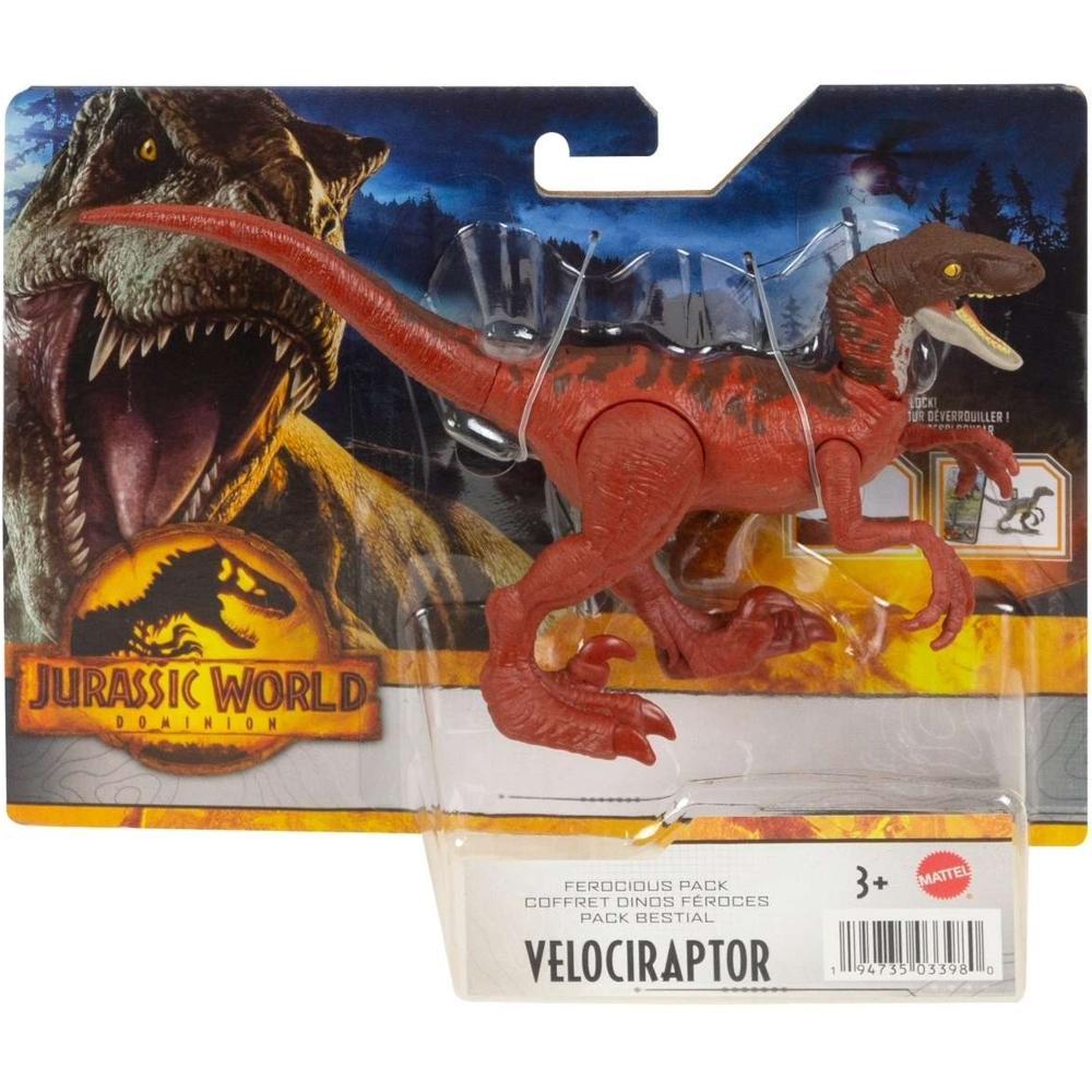 Ruchoma figurka dinozaur velociraptor jurassic world dominion park jurajski dla dziecka nr. 1