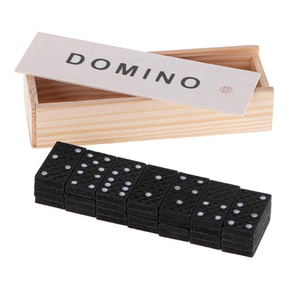 Domino drewniane klocki gra rodzinna + pudełko nr. 2
