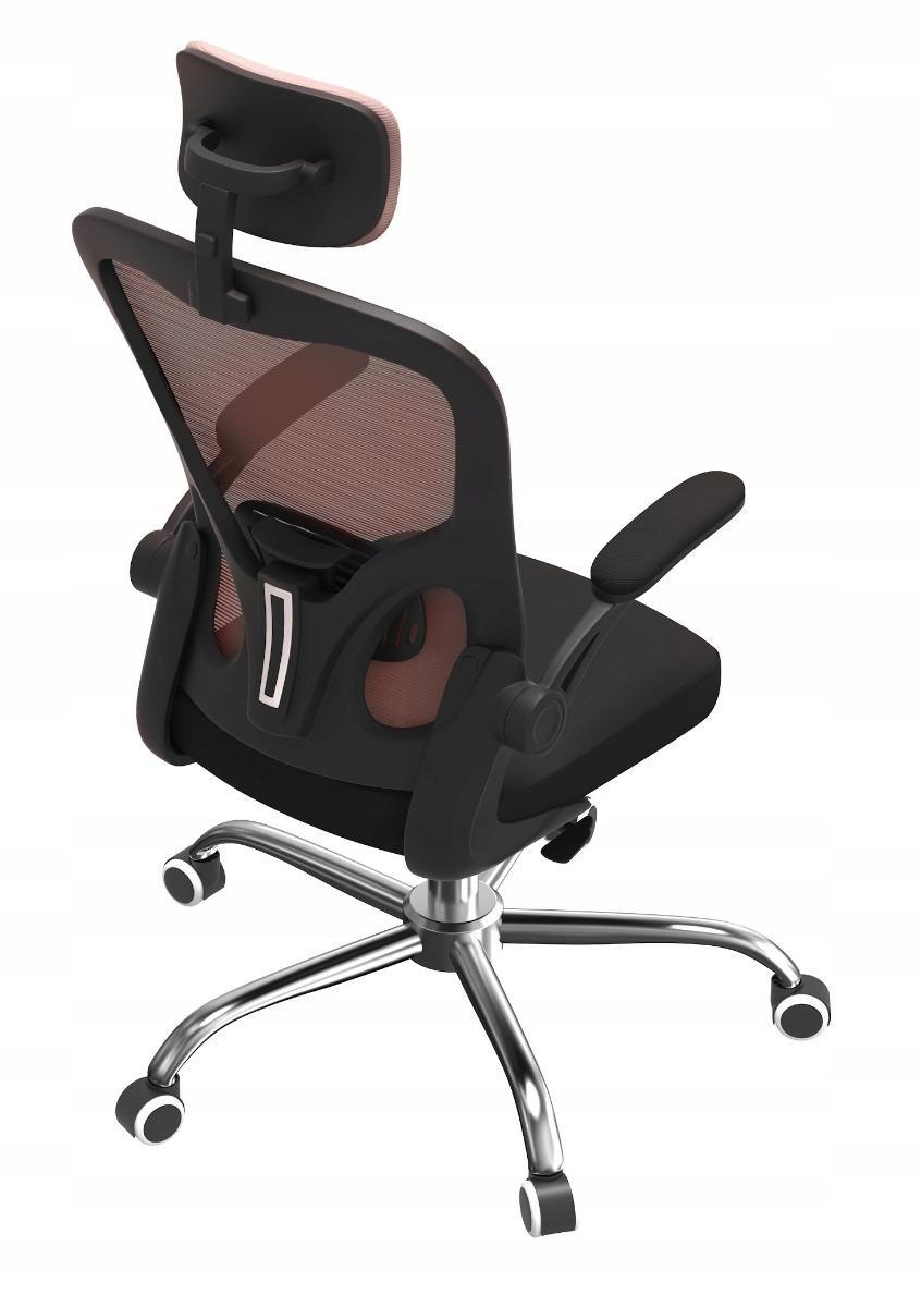 Fotel obrotowy Dory 65x122x62 cm różowy krzesło do biura  nr. 3
