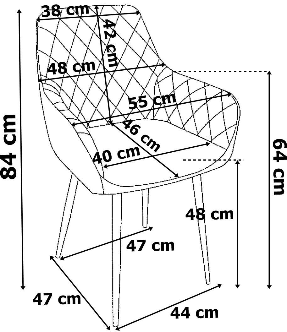 Krzesło HAVANA TEDDY 55x84x60 cm do jadalni beżowe nr. 3