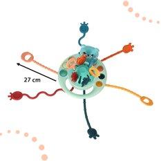 Zabawka sensoryczna gryzak Montessori dla niemowląt linki przyciski sznurki - Miniaturka zdjęcia nr 2