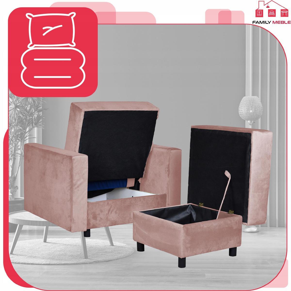 Fotel rozkładany z podnóżkiem Alicja Family Meble 5 Full Screen