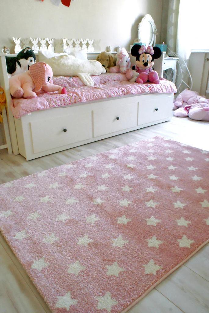 Dywan dziecięcy Star-Field Pink/White 120x180 cm do pokoju dziecięcego różowy w gwiazdki nr. 3