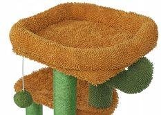 Drapak dla kota 47x90 cm zielono brązowy wieża legowisko zabawka dla zwierząt  - Miniaturka zdjęcia nr 5