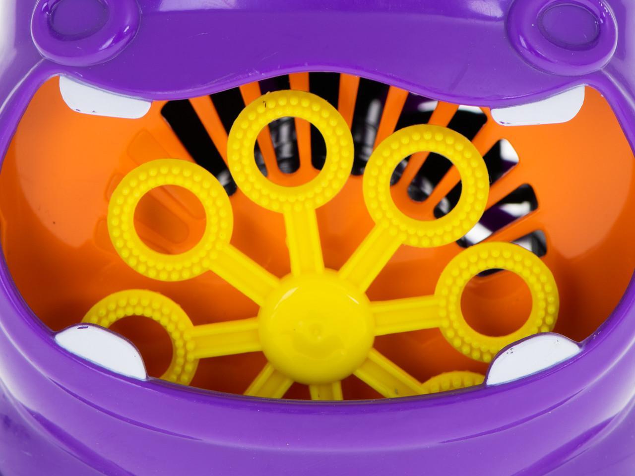Bańki mydlane automat do baniek płyn hipopotam hipcio dla dzieci fioletowy 12x13x10 cm nr. 6